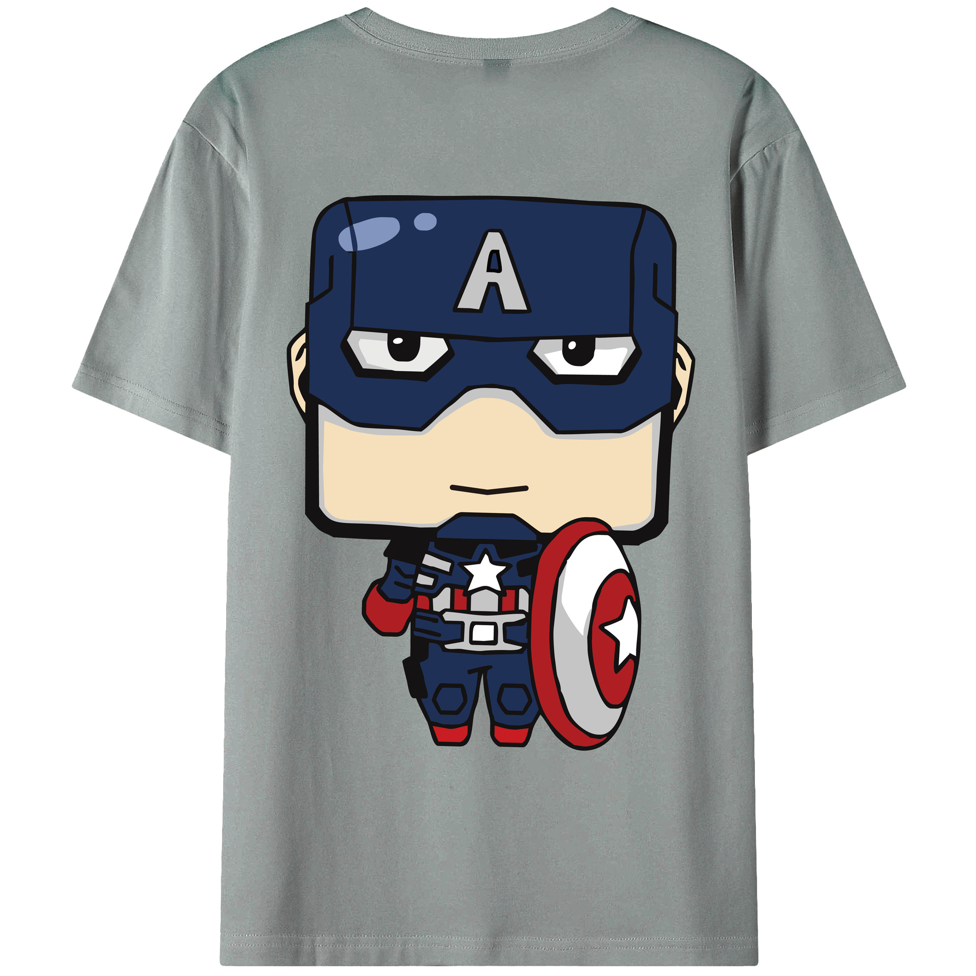 （画像用） アベンジャーズ The Avengers 綿100％ メンズ半袖Tシャツ（バックプリント） 通気性